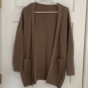 Brown knit cardigan!